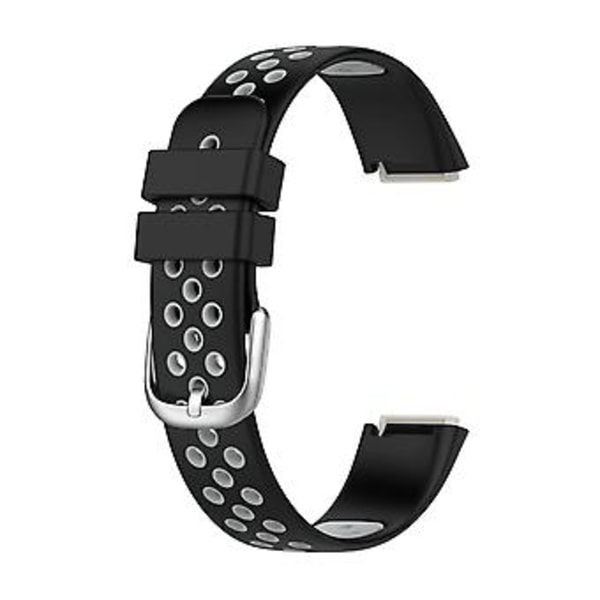 Til Fitbit Luxe Silikonrem (Sort Grå)
