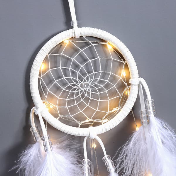 Pas de lumière-Attrape-rêves Dreamcatcher avec Perles et Vraies