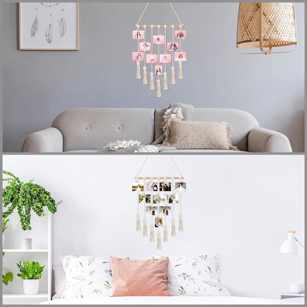 Fotovæg - 40 x 65 cm - Vægfotoophæng til 25 fotos med