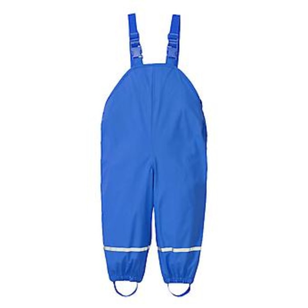 Kids Rain Dungarees Windproof Waterproof Mud Jumpsuit Clothes (3-4Years blue)