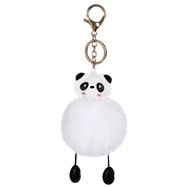 2 yndige etuis à clés de voiture porte-clés panda en peluche,