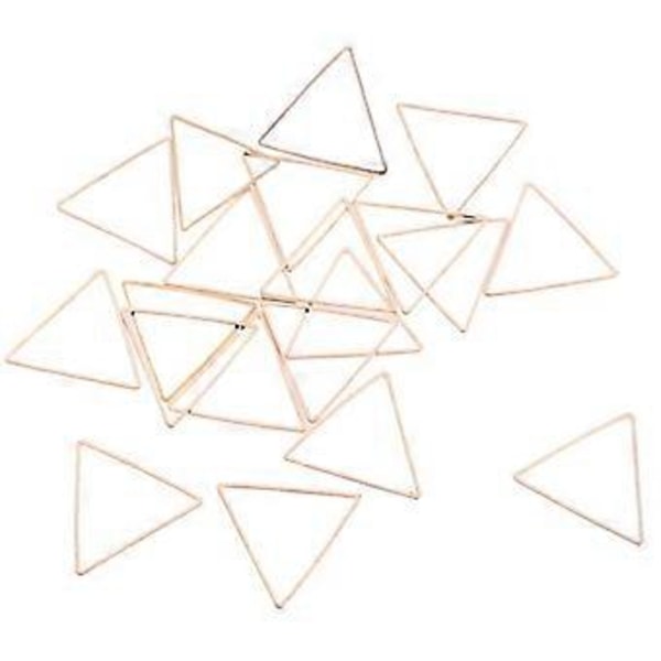 20 kpl Geometrisia riippuvia korvakorujen nastoja riipus roikkuu DIY (Kultainen kolmio 20mm)