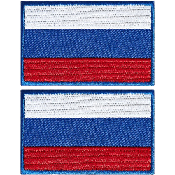 2 Pakke Russland Flagg Patches, Russland Flagg, Brodert Patches, Ru