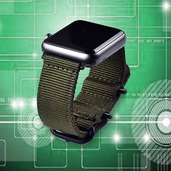 20mm Universal Ballistisk Klockarmband, Nylon Canvas Vävd Loop Ersättning Armband Armband Spänne