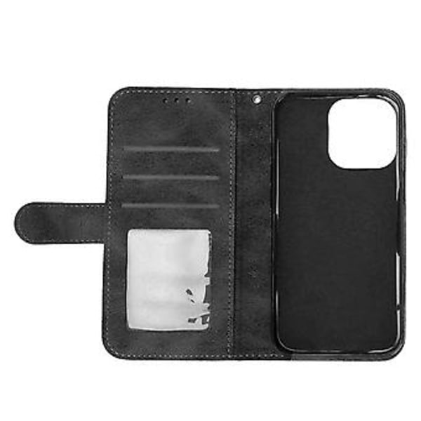 PU Læder Wallet Case til iPhone 13 Pro, Indbygget Kortholder og Magnetisk Lukning med Flip Design