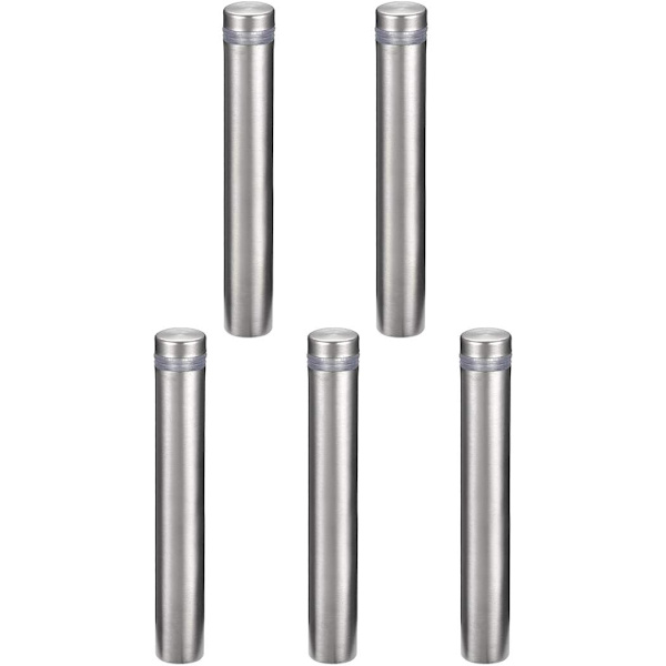 (12x80mm Glass Spacer Skruv Spacer Spik Reklam Montering Skylt Akryl Stöd 5st