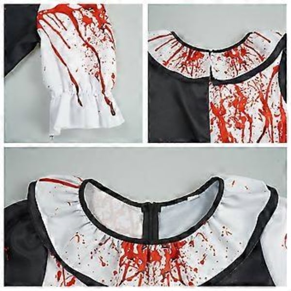Terrifier 2 Art the Clown Cosplay Blodplettet Jumpsuit Voksen Unisex Halloween Karneval Kostume Dragter Fancy DressL Kvinder