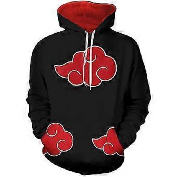 Naruto Akatsuki organisation 3D-tryckta hoodies tröja med huva (XL)