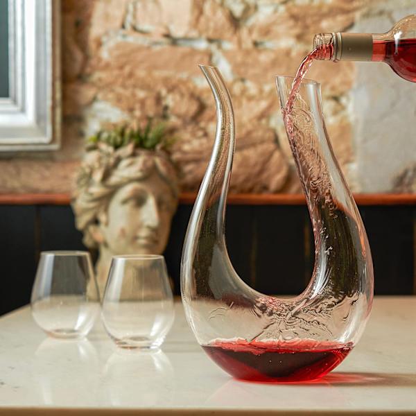170cl håndblæst krystal karaffel - smuk karaffel til dekantering af vin - karaffel &