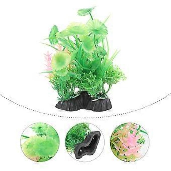 Kunstig Plante Falske Planter Akvarium Akvarieplanter Falske Vandplanter Akvarium Grønne Planter Glas Terrarier Planter