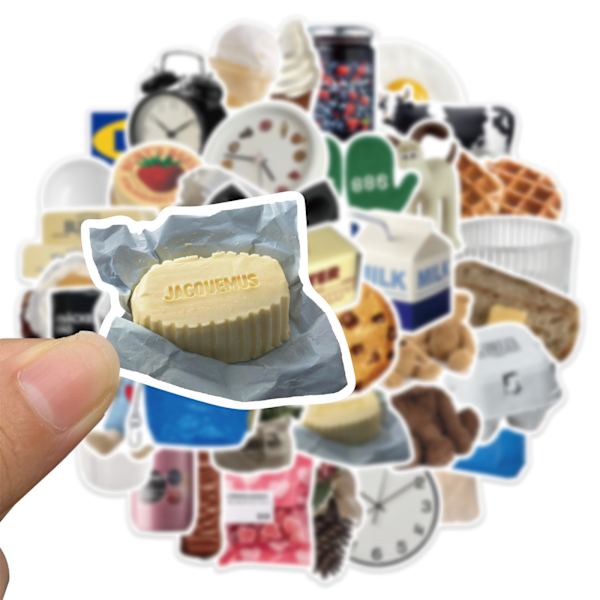 Söpöjä Ruokatarroja Vesipulloille 50 Kpl Vedenkestäviä Esteettisiä