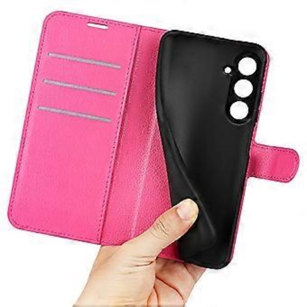 Magnetisk Lukning Stativ Cover PU Læder Pung Telefon Case til Samsung Galaxy S23 FE