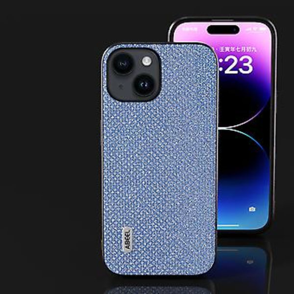Diamond Black Edge Telefonfodral för iPhone 14 Plus (Blå)