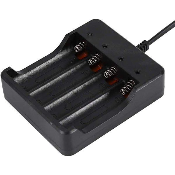 4-facksbatteriladdare för 18650 litiumbatteri med EU-kontakt och anti-omvänd laddningsfunktion