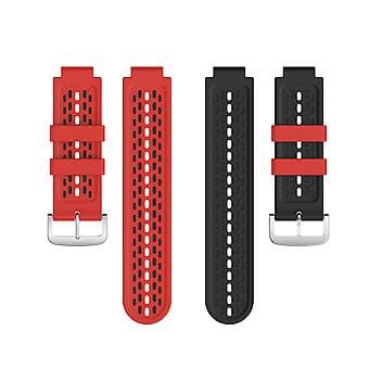 Til Garmin Approach S2 / S4 Silikon Urrem (Rød Sort)
