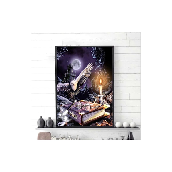 (30x40cm) 5D diamantmålning pumpahuvud skönhetsskalle full