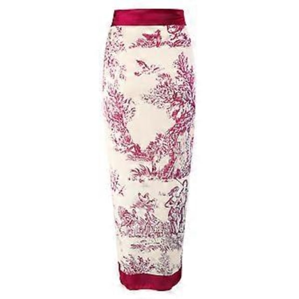 Dam Badkläder Tvådelad Baddräkt med Sarong Set Badkläder (S Röd)