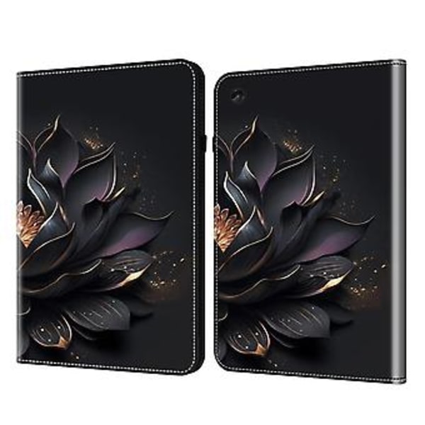 Målat läderfodral för Lenovo Tab M10 3:e generationen (Lila Lotus)