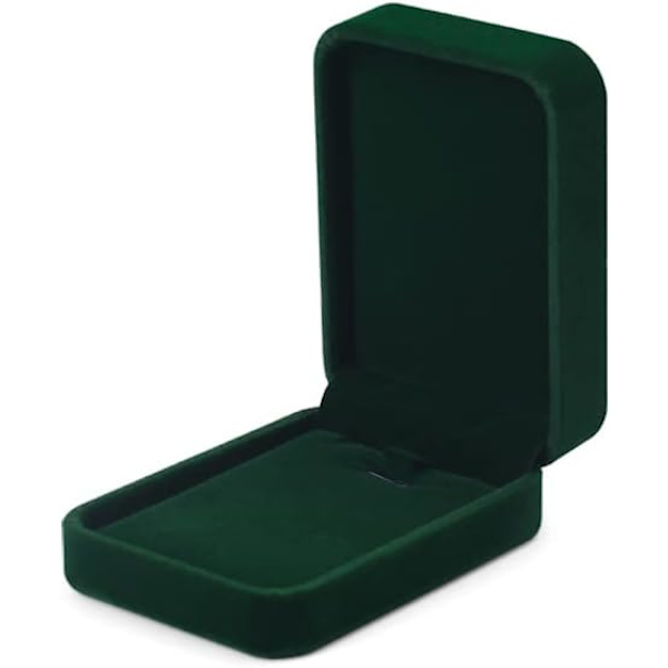 Vert Foncé Velours Pendentif Boîte Boîte De Rangement Anniversa