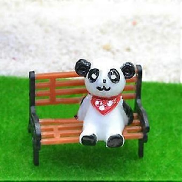 Mini Hage Ornament Miniatyr Parkbenk Håndverk DIY Hus Dekor Benk Modell Qinhai