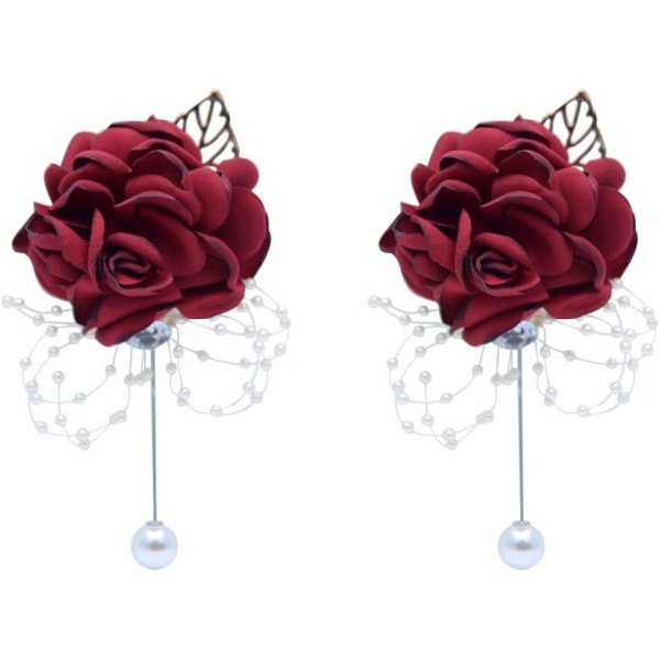 2 stk bryllupsdekorasjon jente brudepike knapphullsblomst ballblomster bryllupsdekorasjon