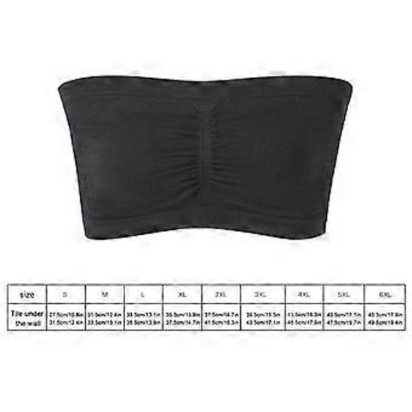 Lilyette Dam Plus Size Sömlös Bandeau för Kvinnor S-6XL (S Mörklila)