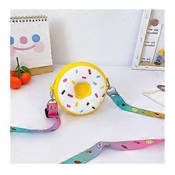 Donut Barnväska Myntväska Söt Barn Myntväska Vilda Pojkar Och Flickor Messenger Väska Silikon Barnväska Flerfärgsalternativ (grön)