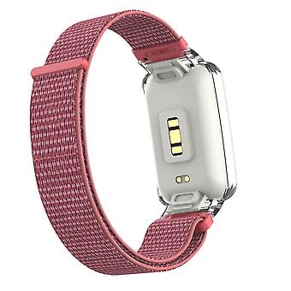 PC-kotelo + Nylon-lenkkiremmi Xiaomi Mi Band 7 Pro:lle (Aprikoosi)