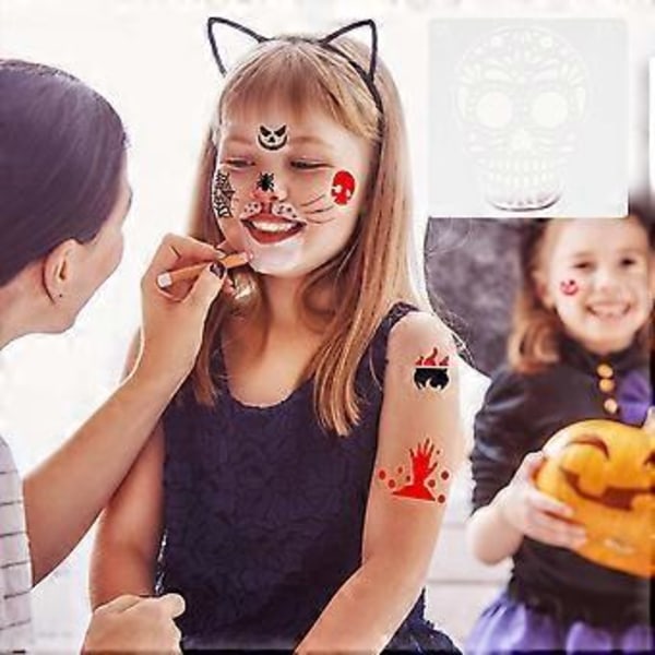 16 kpl Halloween-piirustusmallineet Sarjakuva Maalaus Sapluuna Maalausmallineet