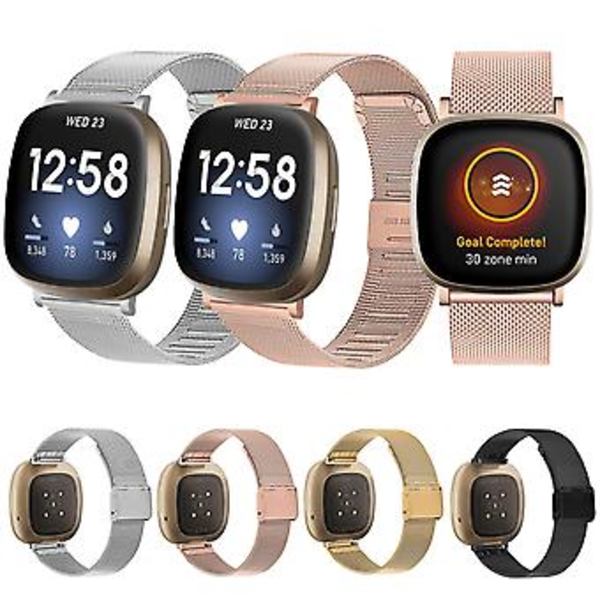 Metallikelloremmi Fitbit Versa 4 / Sense 2:lle (Hopea)