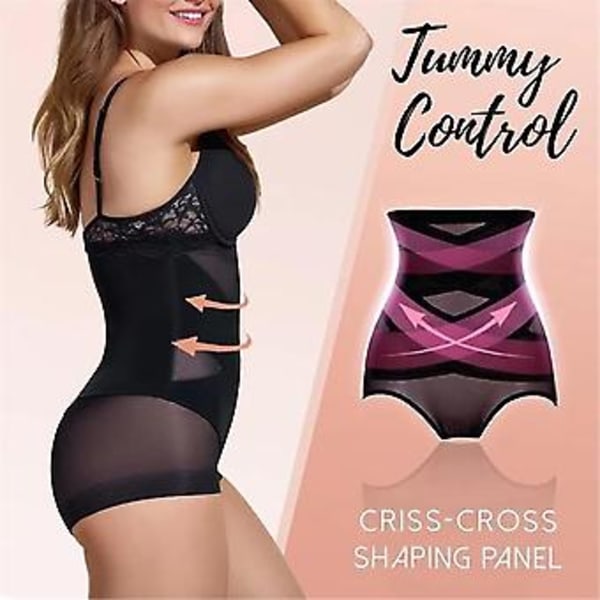 Högmidjeformare med kompression, slankande korsett, mageformare, byxor, trosor, shapewear (3XL Hudfärg)