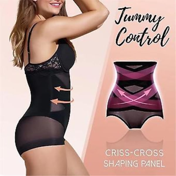 Højtaljet Kompressionsformer Slimming Korset Maveformende Bukser Trusse Shapewear (2XL Hudfarvet)