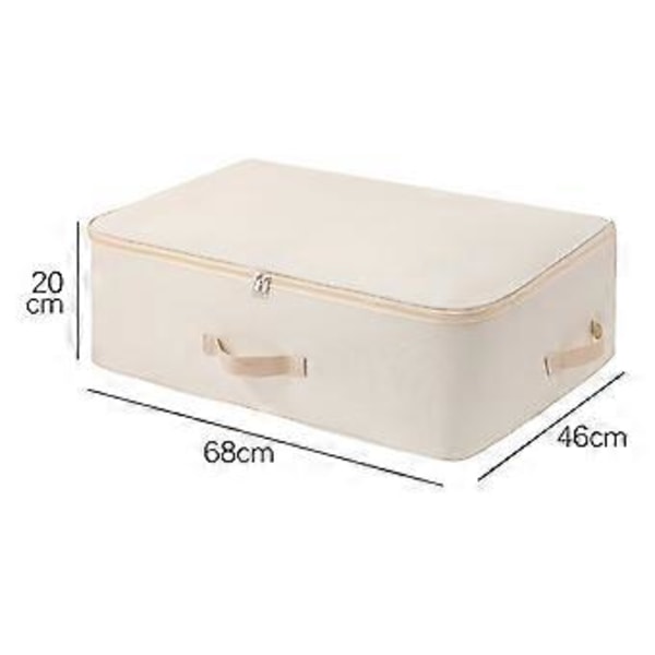 Förvaringsväska under sängen, vattentäta klädväskor för klädförvaring (Förlängd Beige)