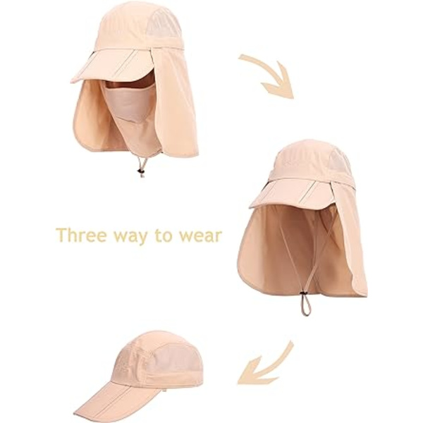 Unisex Safari-keps med extra lång nackskydd Baseball Sun Ha