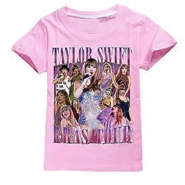 Lasten Taylor Swiftie T-paita Pojat Tytöt Musiikkikonsertti Fanituotteet Elokuvatuotteet Topit (9-10 vuotta Pinkki)
