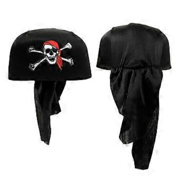 Pirathatt för vuxna Cosplay Party Kostym Tricorn Hatt Scenshower Kapten Hatt Hårband Halloween Rollspelsdräkt (Rött Band Pirat Ha)