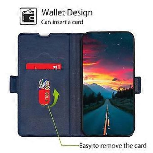 For vivo Y35m+ 5G/Y35+ 5G PU Læder Telefon Stativ Etui Stødsikkert Kort Slot Design Cover (Style B)