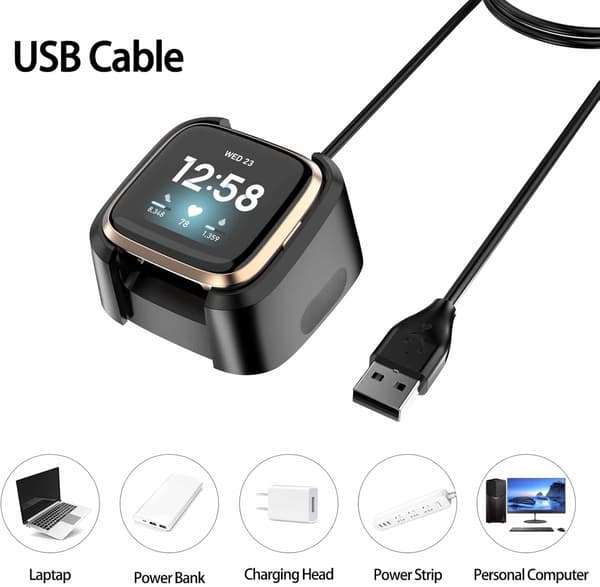 Kompatible produkter, lader kompatibel med Fitbit Versa 2 (1