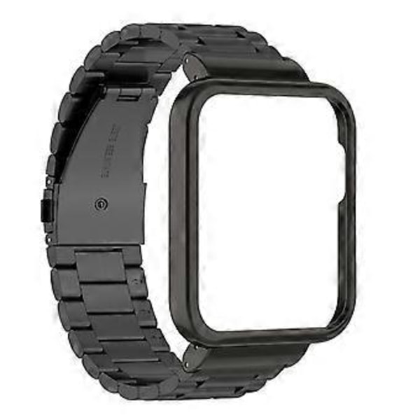 Ranneke Mi Watch Lite/Redmi Watch älykellolle, Metalliranneke (Musta punainen musta)