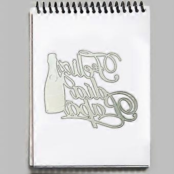 Bogstavflaske Skæreform DIY Prægning Former 3D Skabelon Template Kortfremstilling
