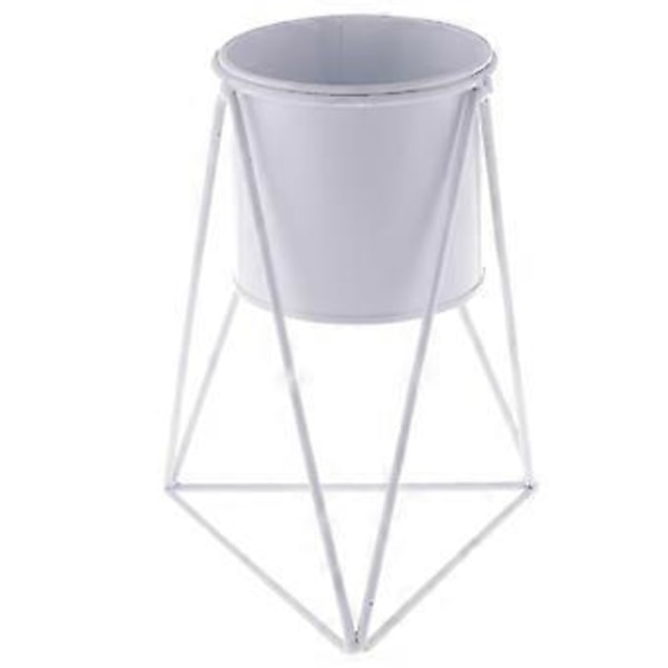 Nordisk Stand Sukkulent blomst farve grøn Pot Minimalistisk Metal Jern Vase Skrivebordsdekoration Rekvisitter (A Hvid)