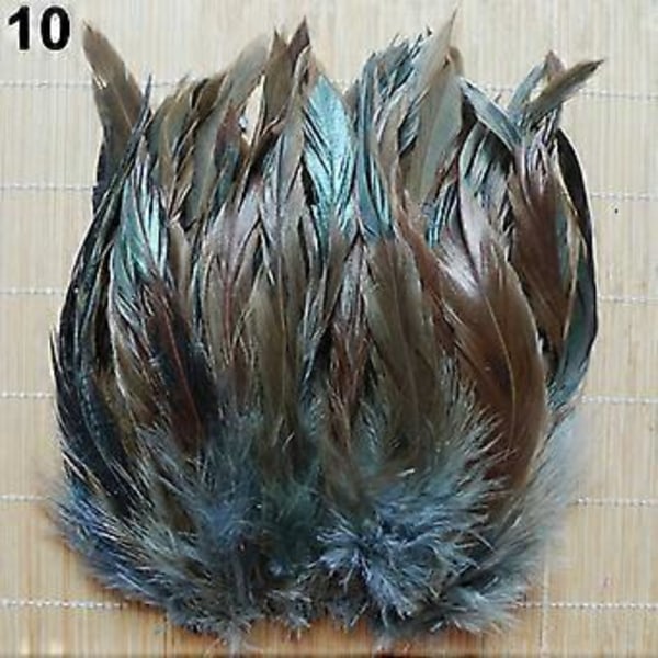 50 stk. 13-20 cm Naturlige Smukke Hane Halefjer til DIY Tøjdekoration (100 stk.)