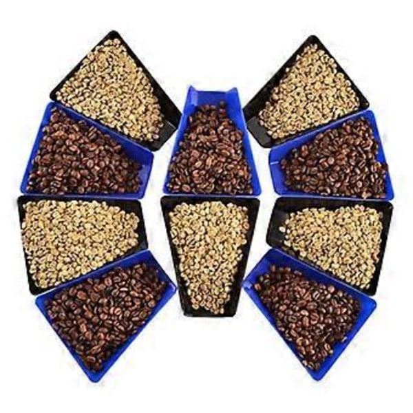 Serveringsbrett for snacks, gjenbrukbart, stabilt, stor kapasitet, kaffebønne-smaksbrett for spisestue Qinhai (Blå)