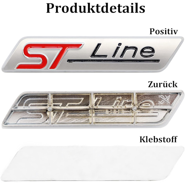 2 kpl Metal St -linjatarra Automerkin embleemi Kromitarra,