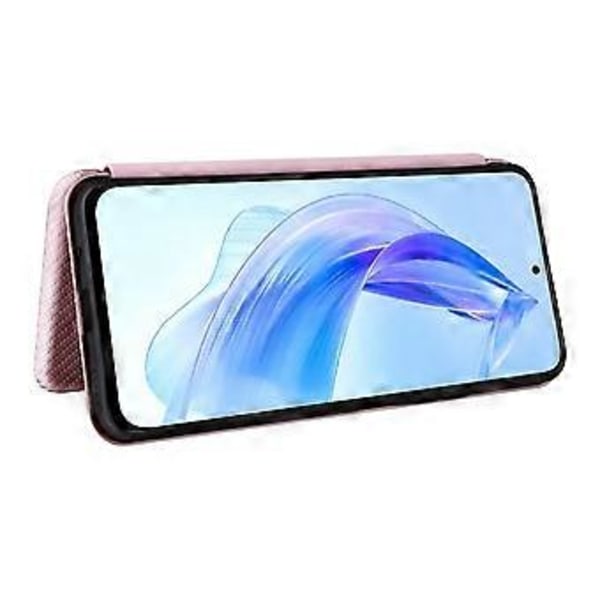 For Honor 90 Lite 5G/X50i 5G Fodral med Kolfiberstruktur, Korthållare, Läder, Stativ