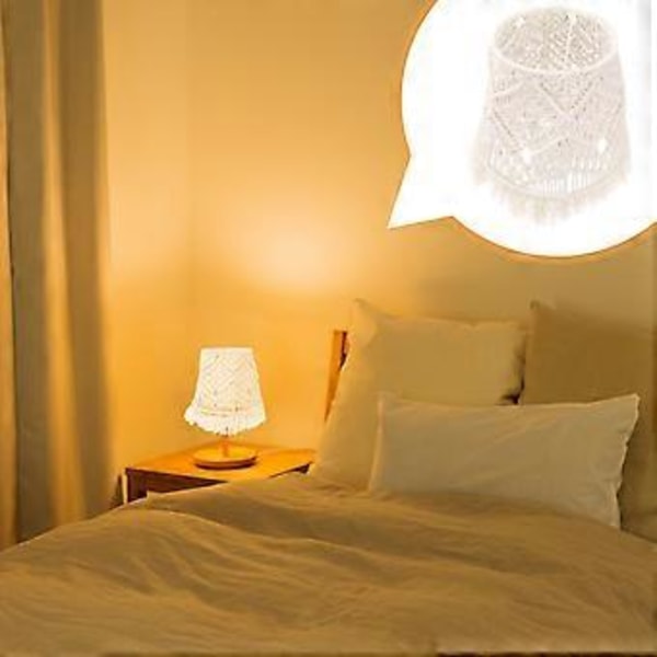 1 st Bohemisk Macrame Lampskärm Handgjord Vävd Golvlampa Skydd för Sovrum