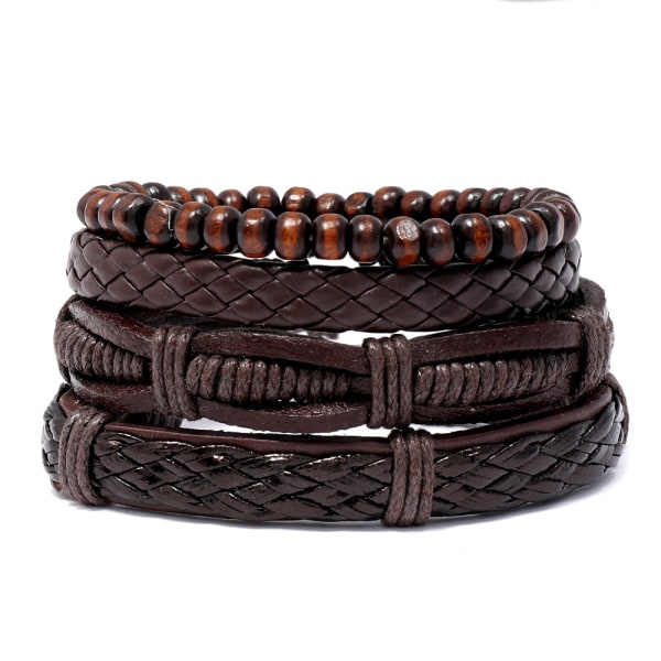 Wrap Bracelets Women Men, Hemp Cords Wood Beads Ethnic Triba