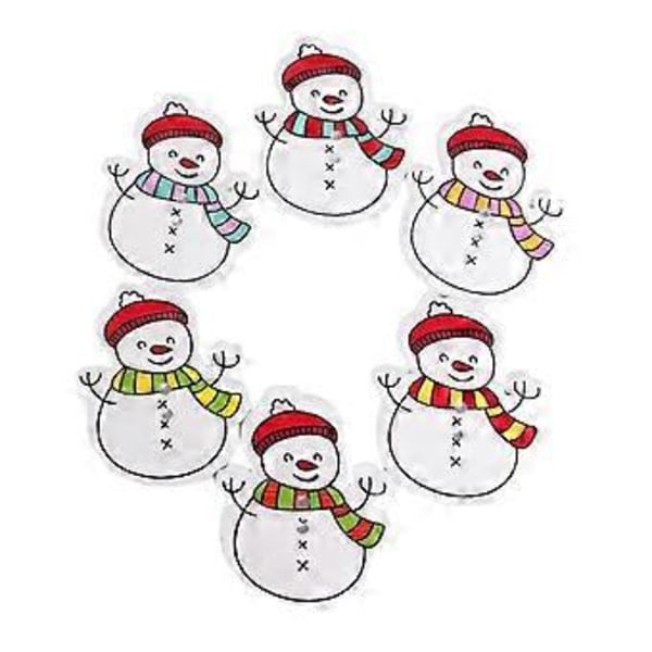 100 st Tecknade Trä Snögubbe Knappar Två Hål Julknappar Dekoration Färgglada Träflisor för Sömnad Scrapbook DIY Hantverk