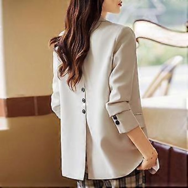 Stilig dameblazer for vår/høst (L khaki)