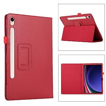 Litchi Tekstur Tablet Etui til Samsung Galaxy Tab S9+ (Rød)